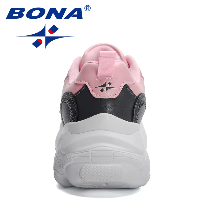 BONA-Baskets d'extérieur légères et respirantes pour femme, chaussures de marche à plateforme, anti 