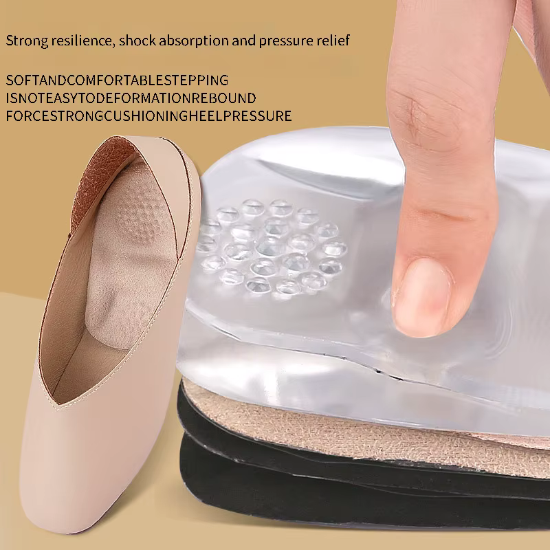 1 paire de semelles orthopédiques en GEL pour les pieds, fasciite plantaire, semelle en silicone sou