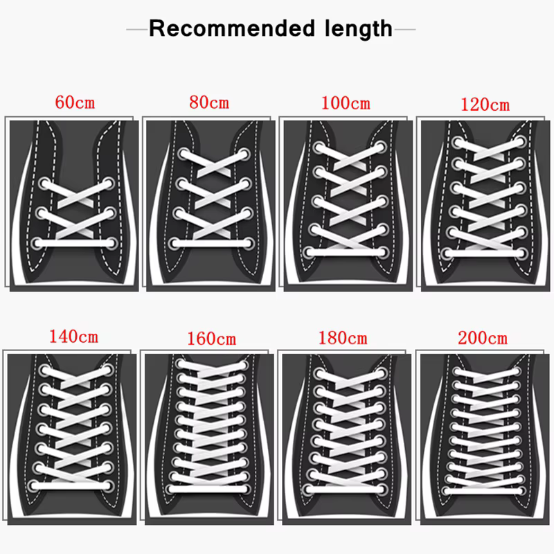 Lacets élastiques pour baskets, arc-en-ciel, crème glacée, plat, 120 cm, 140 cm, largeur 160cm, 1 pa