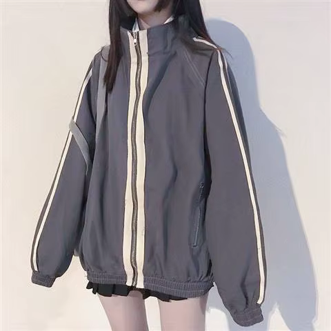 Vestes surdimensionnées pour femmes, Ropa Mujer Preppy, mode décontractée, hauts Y2k, manteaux corée