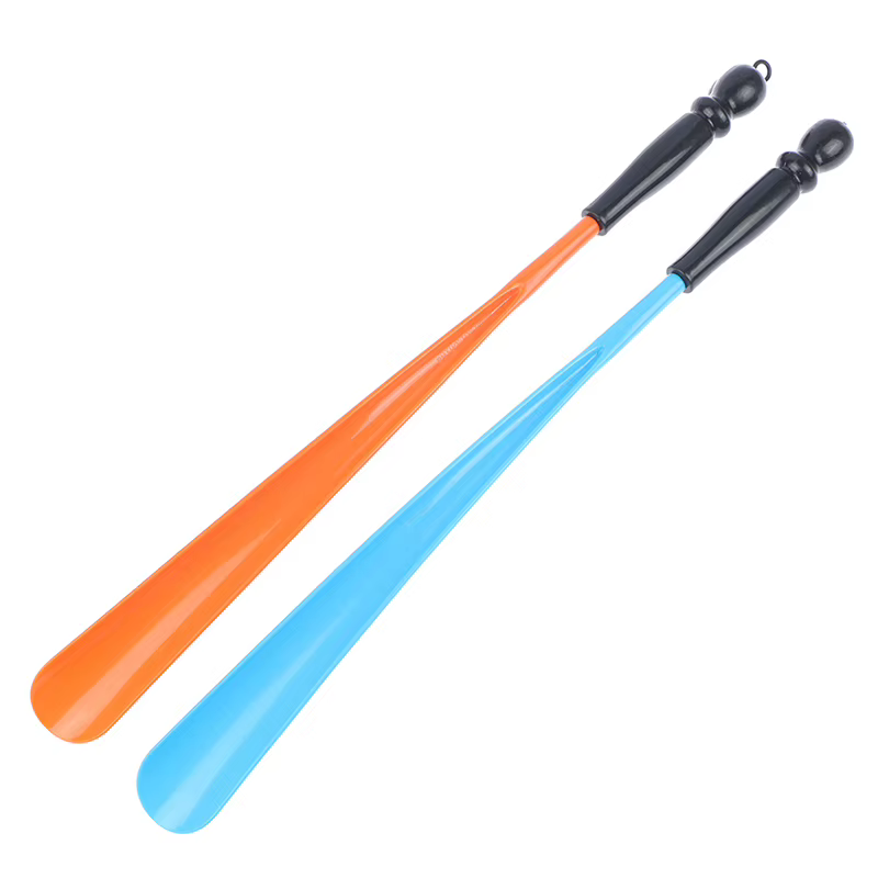 Chausse-pied Extra Long en plastique, aide à chaussures paresseuses, à Long manche, lève-chaussures,