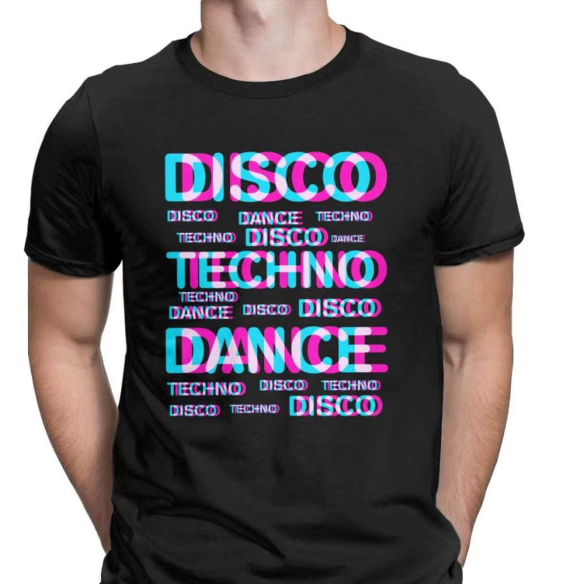 Chang Dance Techno-T-Shirt en Coton pour Homme, Vêtement de Fitness, Musique, Audio, Trance, Hardcor