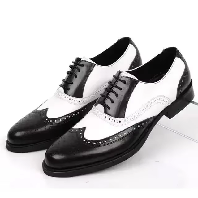 Couleurs mélangées hommes chaussures habillées rétro hommes chaussures en cuir affaires mâle chaussu