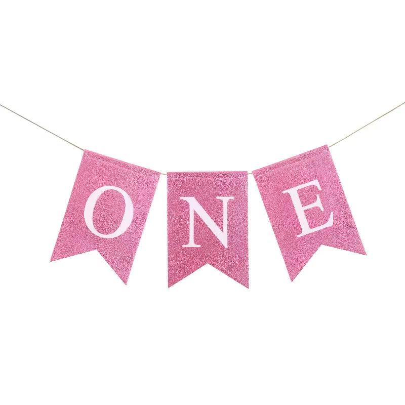 Bannière de chaise de premier anniversaire pour bébé, une guirlande en toile de jute, pour garçon et