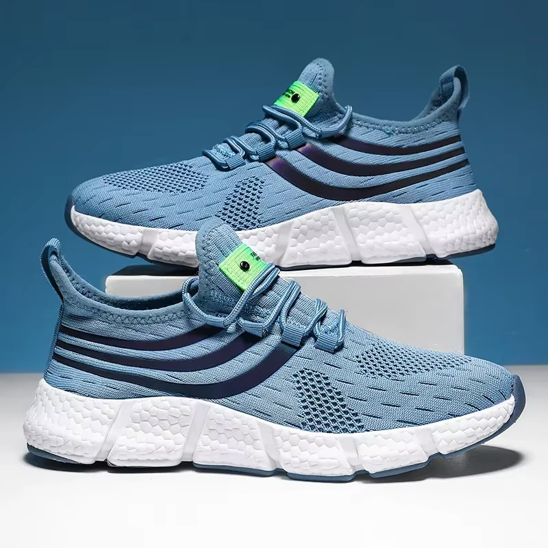 Baskets de sport pour hommes, chaussures à plateforme confortables et respirantes, chaussures de cou