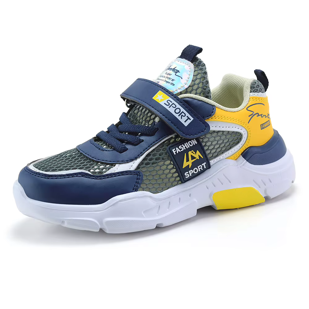 Baskets en cuir respirantes pour enfants, chaussures de sport de plein air pour enfants, chaussures
