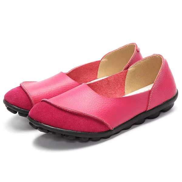 YAERSettlement-Mocassins en Cuir group pour Femme, Chaussures d'Été, Solide, à Enfiler, Rondes, Fait