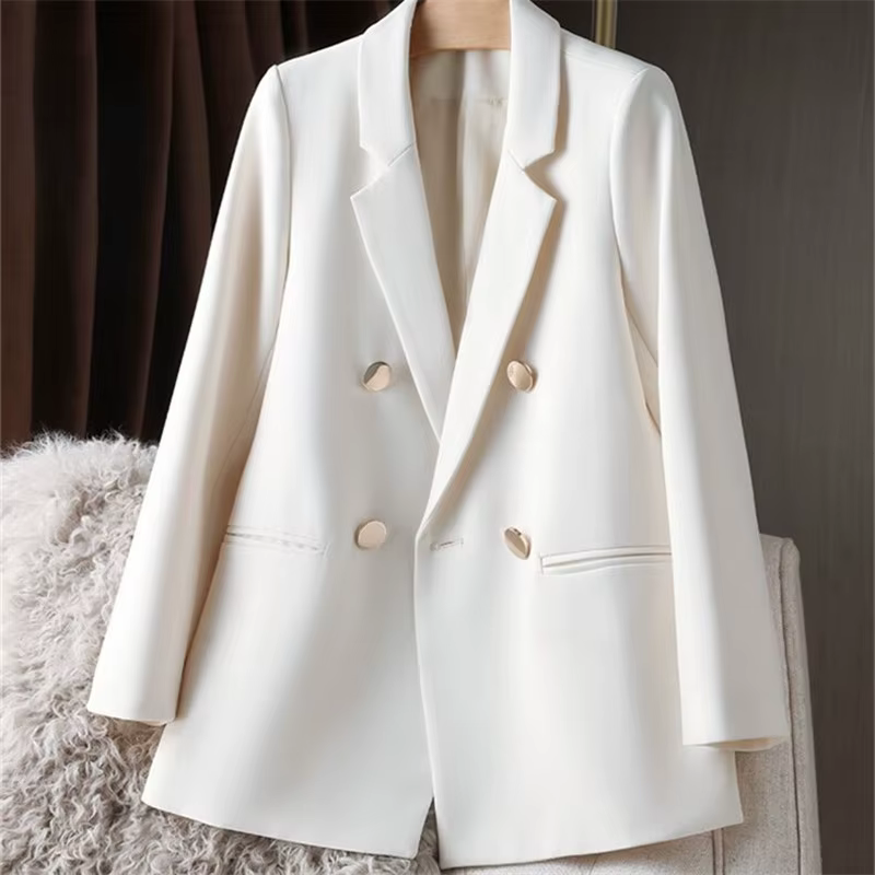 Blazer surdimensionné pour femmes, tendance, Style britannique, coupe ample, boutonné, manteau de co