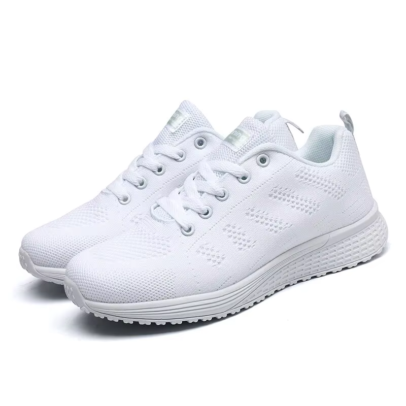 Femmes Chaussures Décontractées Mode Respirant Marche Maille FlatShoesSneakers Blanc Femme Chaussure