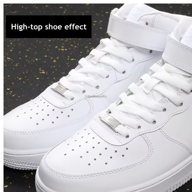 AF1 boucle lacets combinaison blanc lacets plats et décoration de chaussures costume Sneaker lacet A