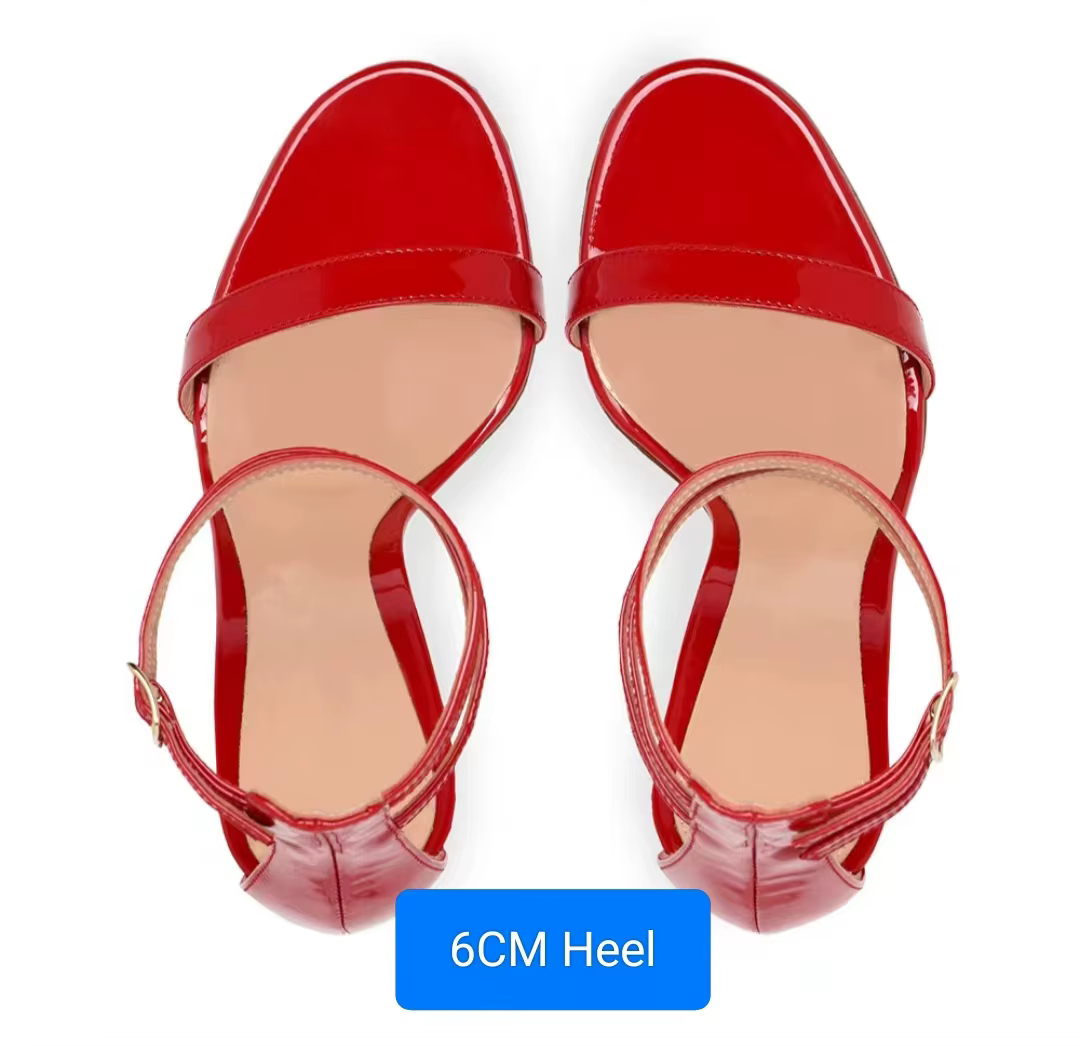 FHC Europea – sandales à talons hauts pour femmes, chaussures d'été en cuir avec semelle intérieure