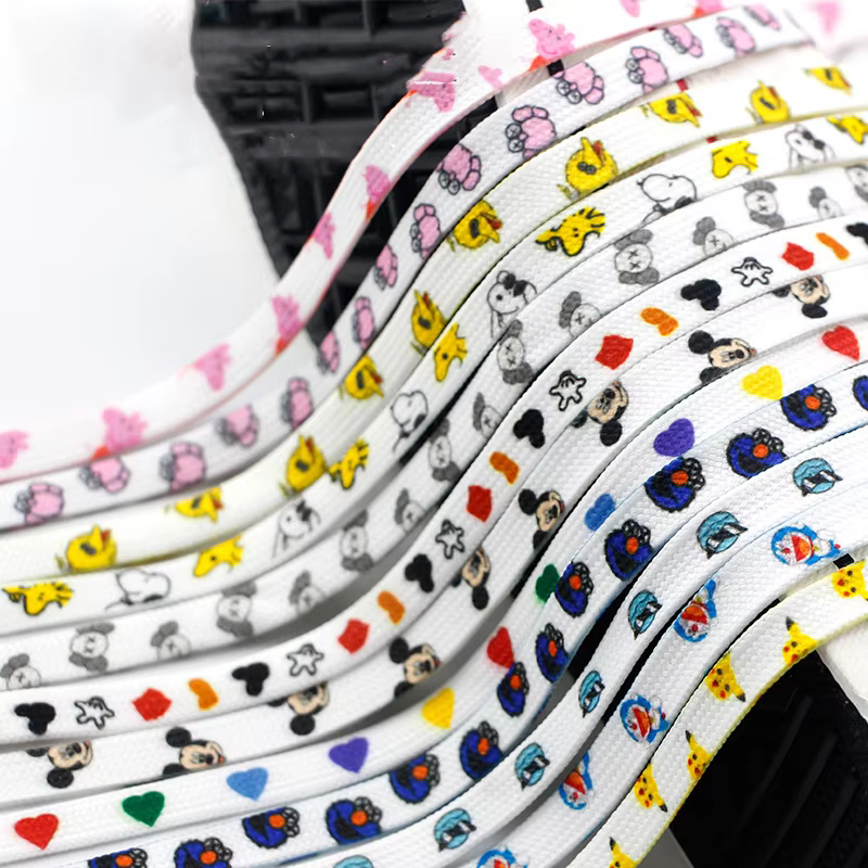 Lacets de bande dessinée, chaussures athlétiques, sans élasticité, lacets plats de Sport, loisirs bl