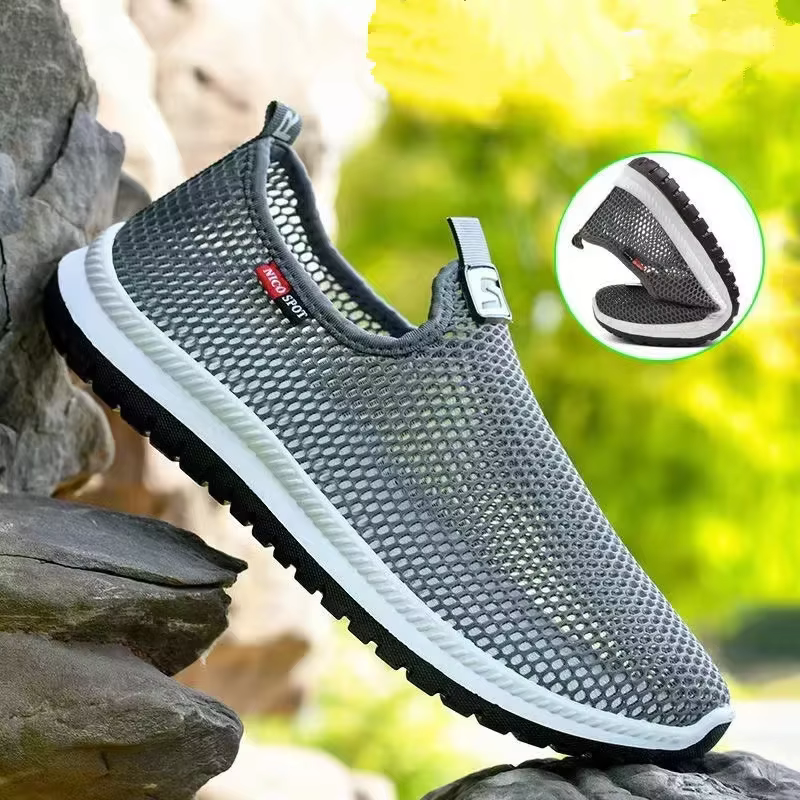 Chaussures de marche d'été pour hommes, baskets de sport légères et décontractées, chaussures de ran