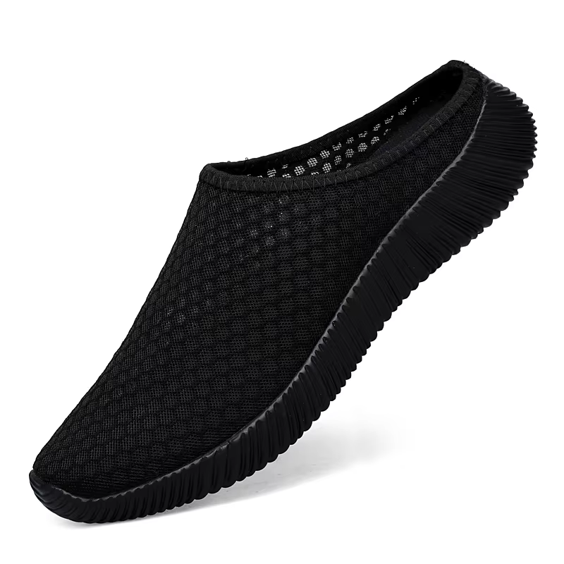 Chaussures d'été pour femmes, baskets d'extérieur noires décontractées pour femmes, chaussures plate