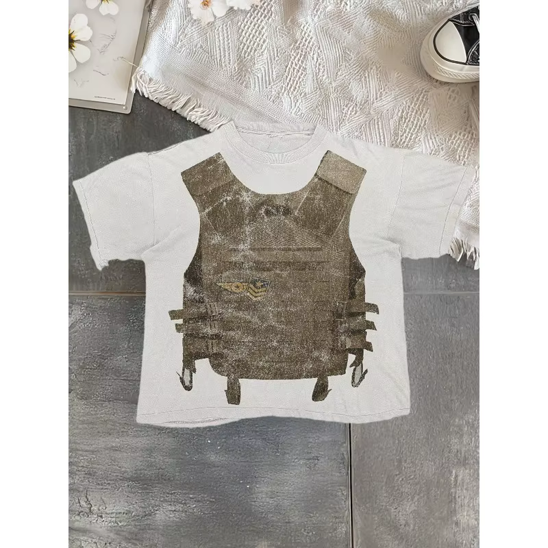 T-shirt à manches courtes tendance style streetwear d'été, nouveau style adapté aux hommes et aux fe