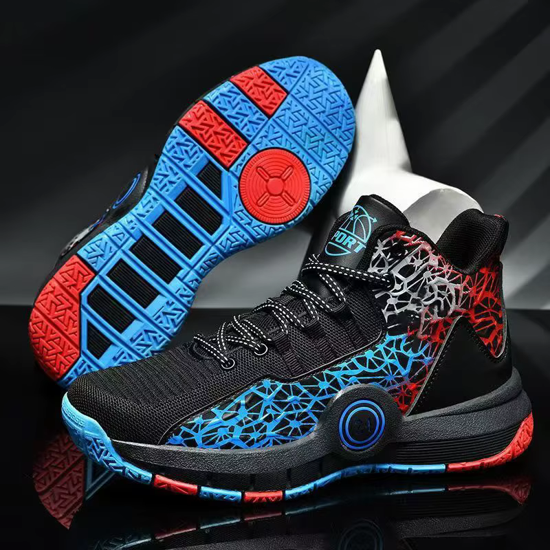 Chaussures de basket-ball pour hommes à tige haute, confortables, respirantes, antidérapantes, résis