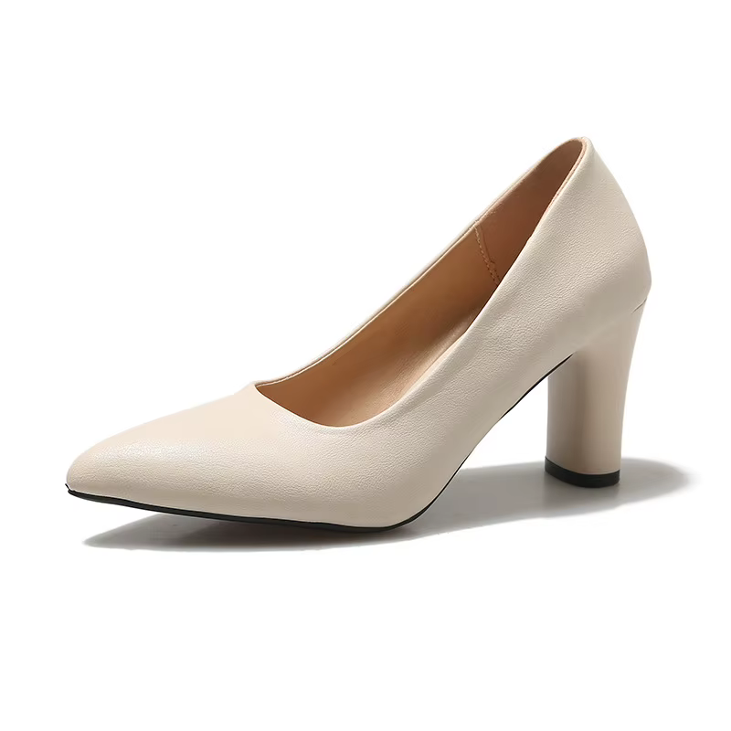 Nouvelles Chaussures Élégantes à Talons pour Femme Printemps-Automne, avec Nœud, Talons Hauts Épais,