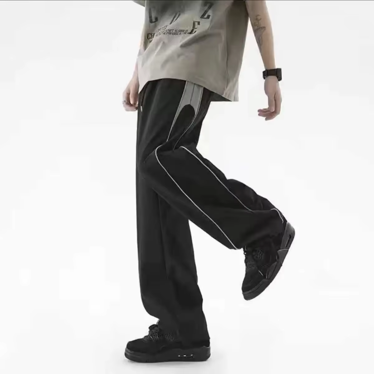 Pantalon pour hommes tendance pantalons décontractés homme Long Polyester vente Xxxl classique haute