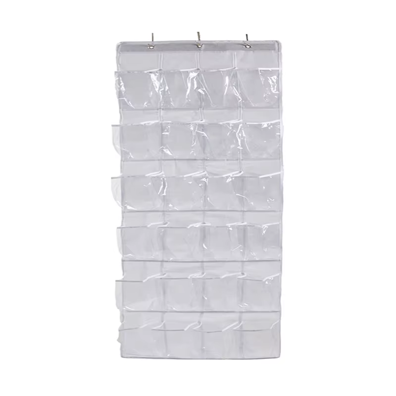 Organisateur de chaussures mural à 24 grilles, support de rangement suspendu au-dessus de la porte, 