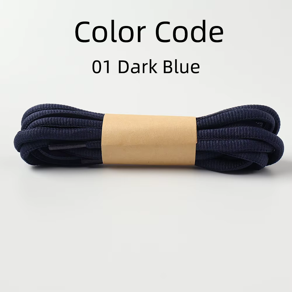 Lacets de baskets élégants pour femmes, lacets ronds pour Nike Boa bleu bleu foncé 100-160cm, sangle