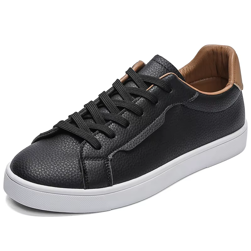 Chaussures de Skateboard en cuir pour hommes, baskets décontractées assorties avec tout, Cool Street