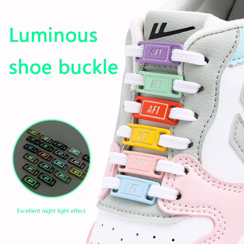 Lacets lumineux Air Force one, 2 pièces, boucle fluorescente scintillante, accessoires de chaussures
