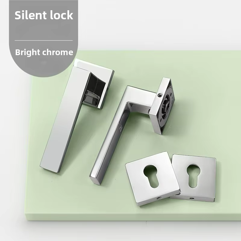 Porte intérieure minimaliste moderne, serrure de porte de chambre à coucher, poignée de porte univer