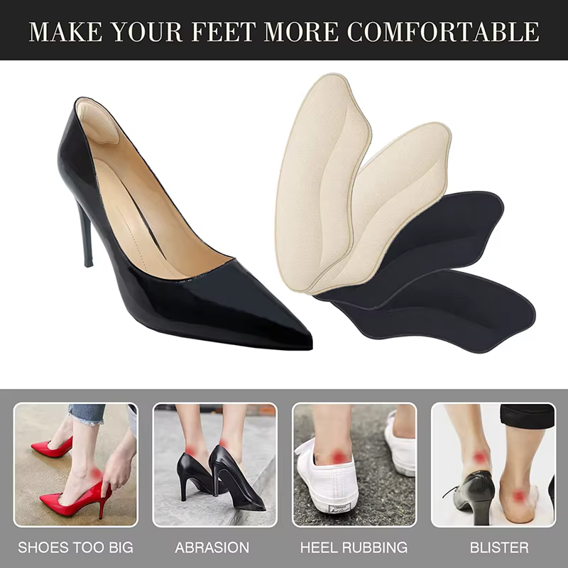 Femmes semelles intérieures pour chaussures talon haut coussinet ajuster la taille talons adhésifs c