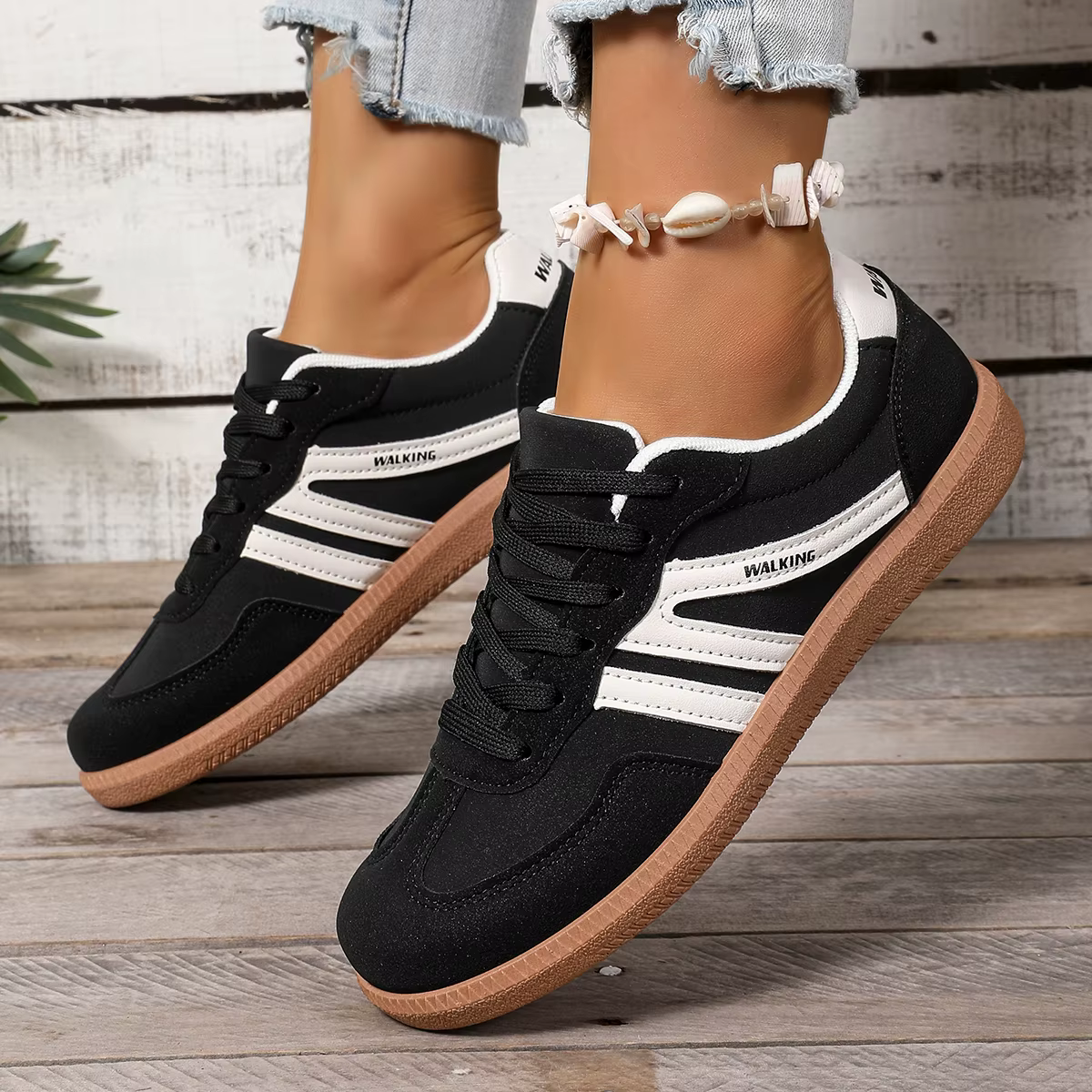 Baskets pour femmes 2025 – Nouveaux mocassins plats de luxe confortables à enfiler, baskets souples 