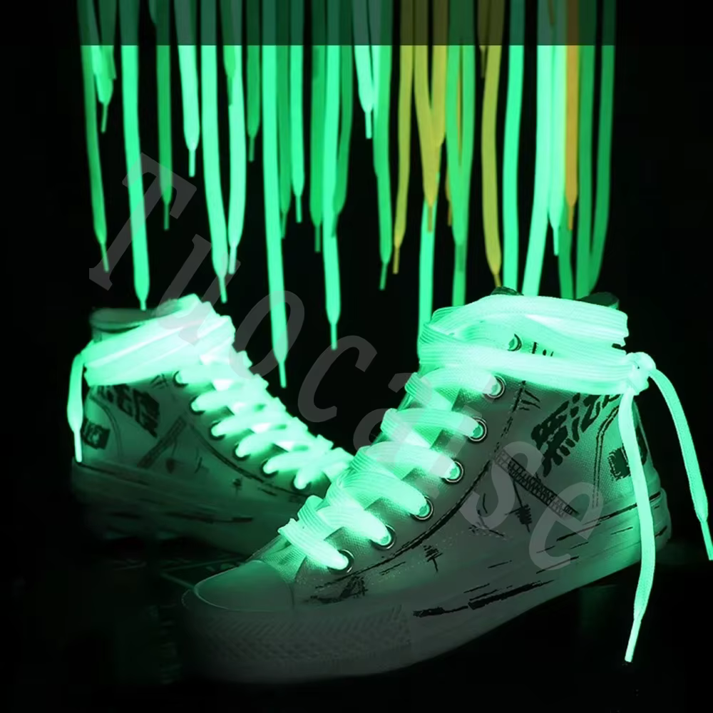Lacets lumineux hommes femmes chaussures de sport lacets coureur lacet brillent dans la nuit sombre 