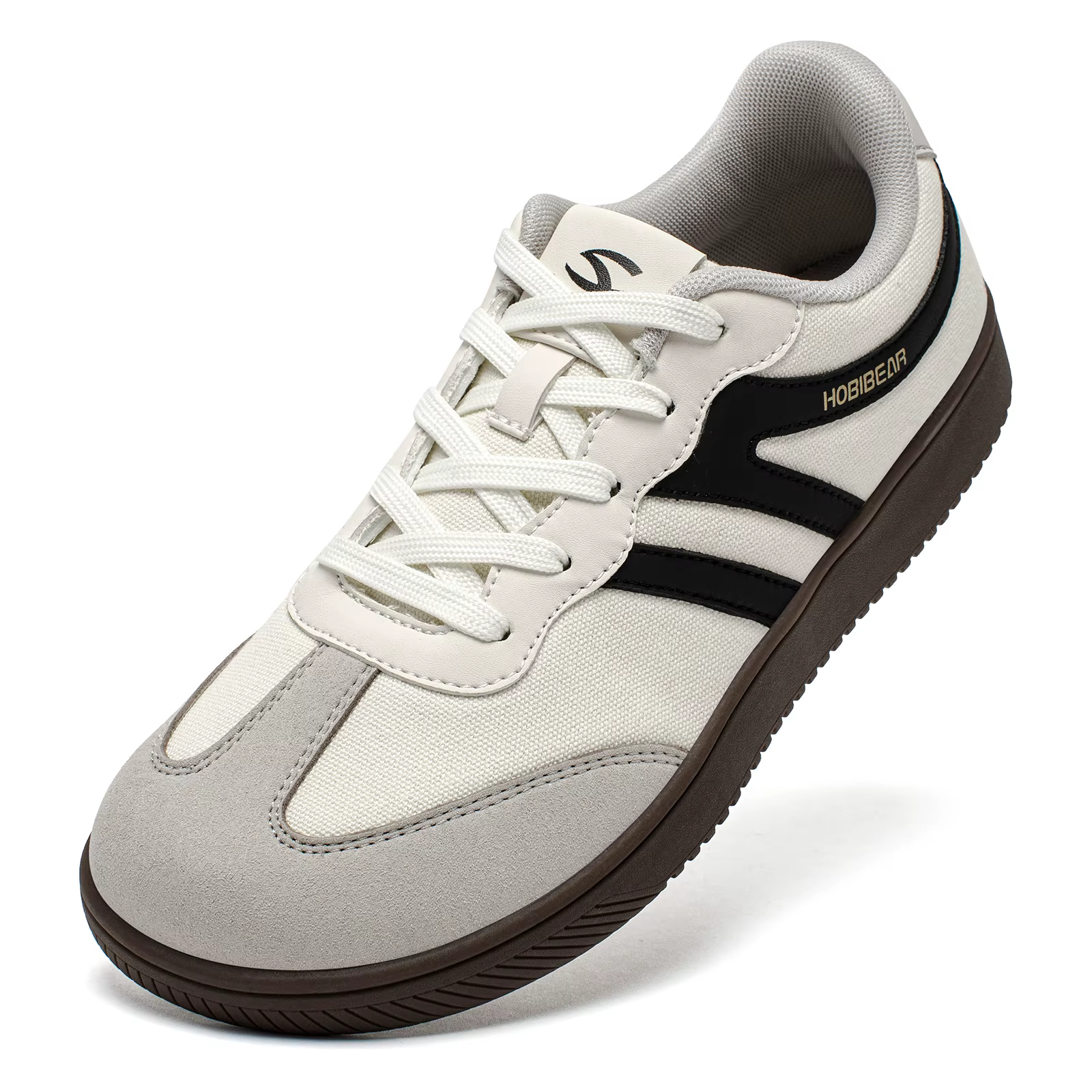 HOBIBEAR chaussures à bout large hommes femmes tissu minimaliste Sneaker à lacets chaussures de marc