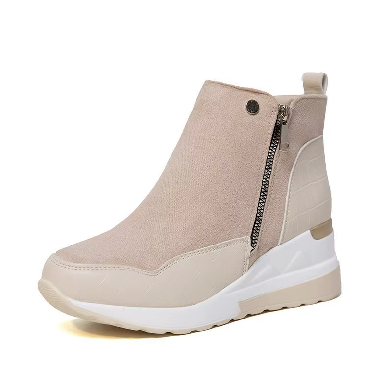 Nouvelles femmes bottines coton chaussures bottes de neige compensées mode automne hiver fermeture é