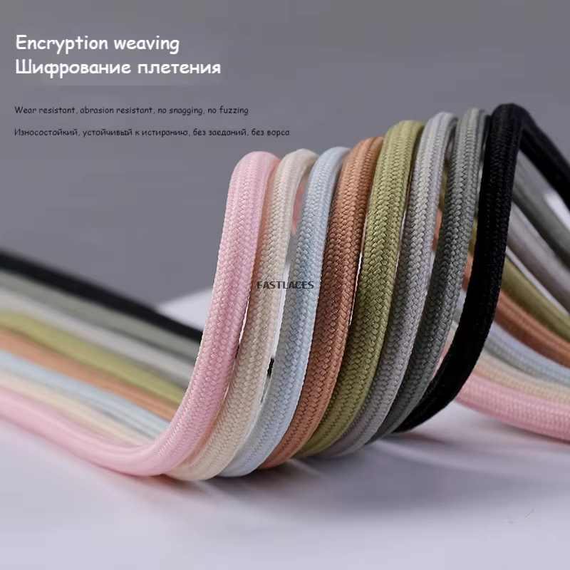 Nouveau 2025 lacets ronds Polyester solide classique pour botte de sport lacet Sneaker lacets de cha