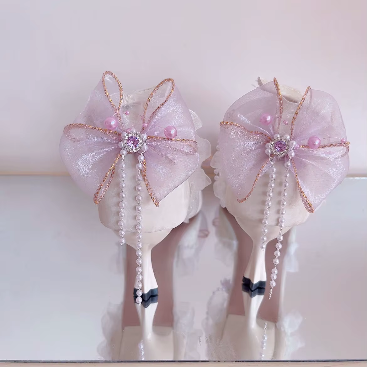 Chaussures Lolita pour femmes, chaussures de fête de luxe de styliste, chaussures élégantes violette
