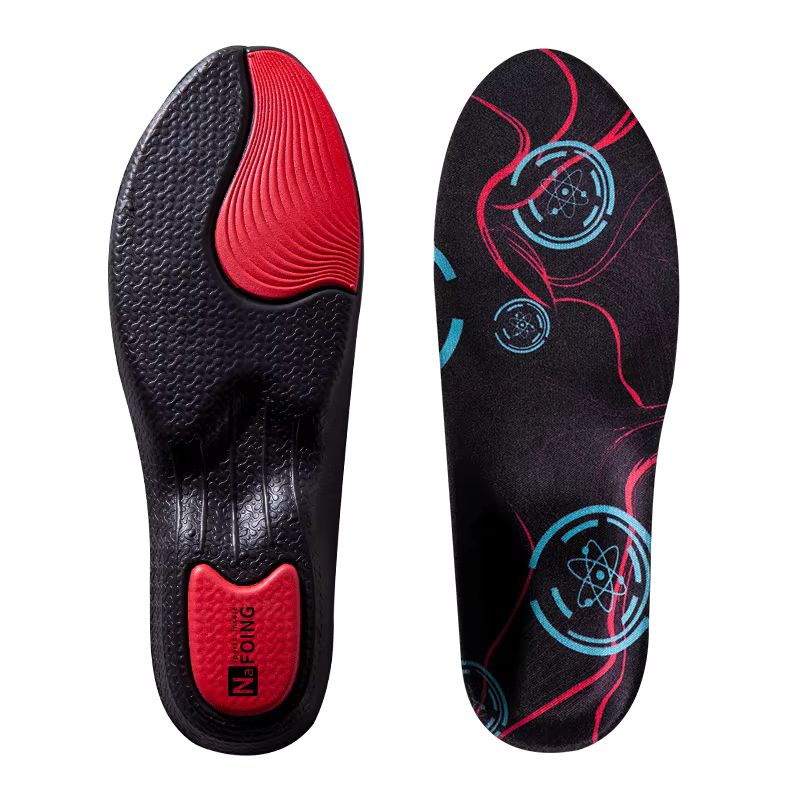 1 paire de semelles orthopédiques de sport 4D, souples, respirantes, haute élasticité, absorption de