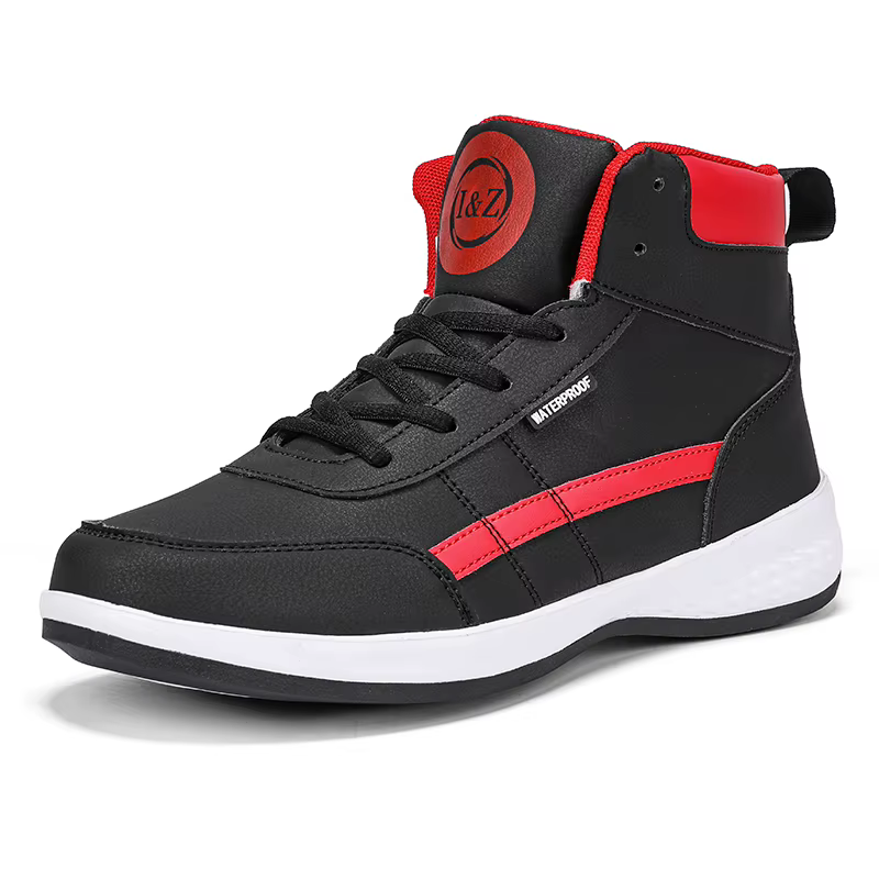 Baskets en cuir PU pour hommes, chaussures de loisirs respirantes décontractées, chaussures coordonn