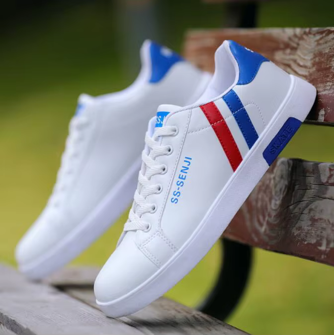 Baskets décontractées blanches confortables pour hommes, chaussures confortables pour hommes, pas ch