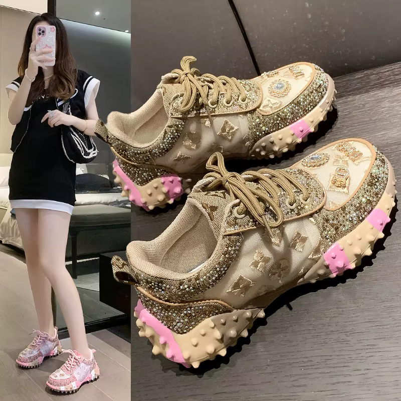 Baskets de tennis décontractées pour femmes, chaussures à bas optiques en biscuits, chaussures de ma