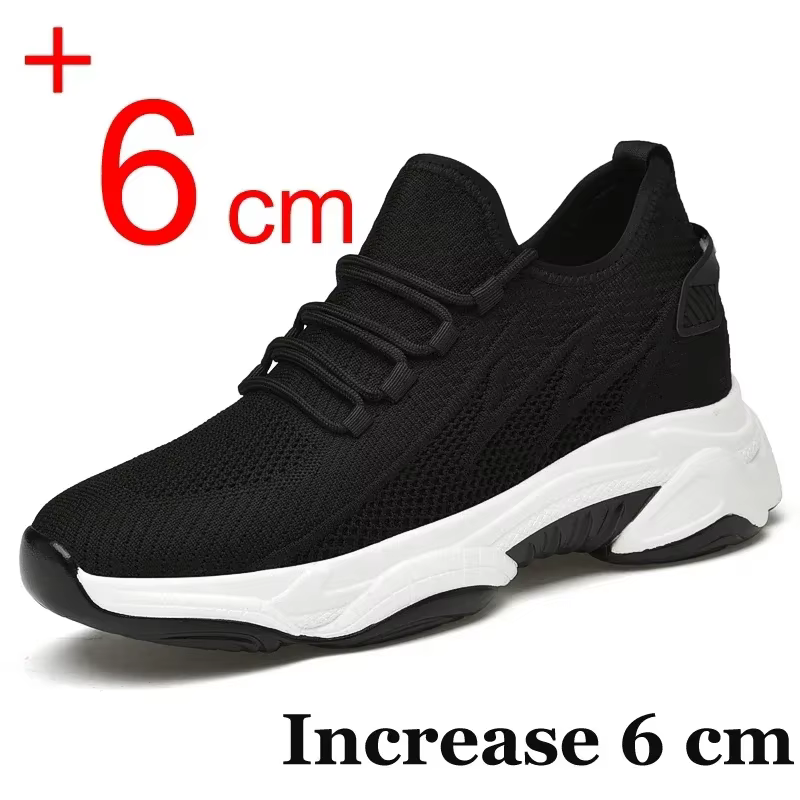 Baskets respirantes pour hommes, chaussures rehaussantes décontractées, hauteur de 8cm, pour l'été, 