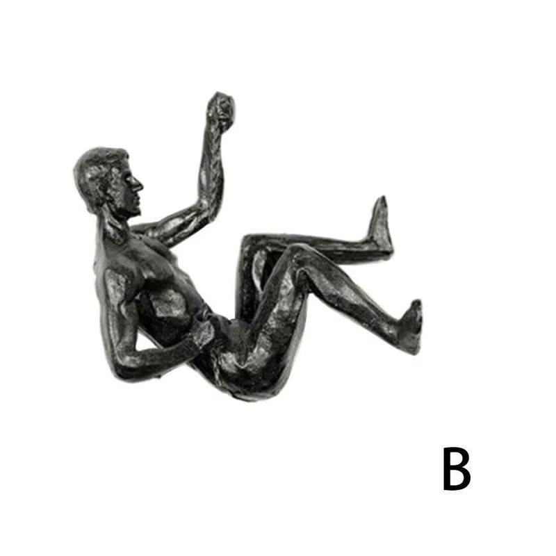 Créatif escalade homme résine fond tenture murale décoration Sculpture Statue figurines présent rétr