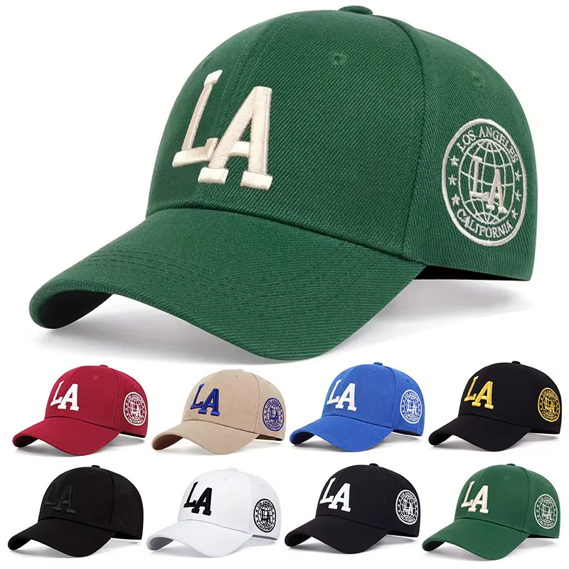 Casquettes de Baseball unisexes avec lettres LA brodées, chapeaux décontractés réglables pour l'exté