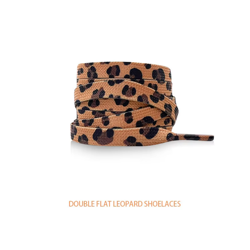 Lacets plats classiques pour baskets imprimé Animal léopard zèbre serpent lacets créatifs unisexe dé