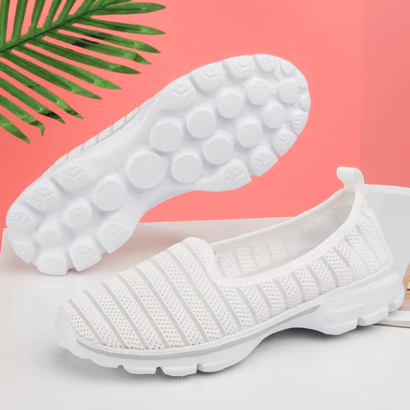 STRONGSHEN – baskets d'été pour femmes, chaussures plates à enfiler, mocassins de marche décontracté