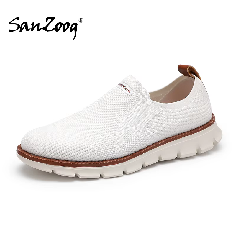 Grandes chaussures baskets en maille à enfiler mocassins chaussures décontractées sans cuir léger re