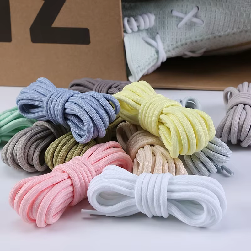 Nouveau 2024 lacets ronds Polyester solide classique pour botte de sport lacet Sneaker lacets de cha