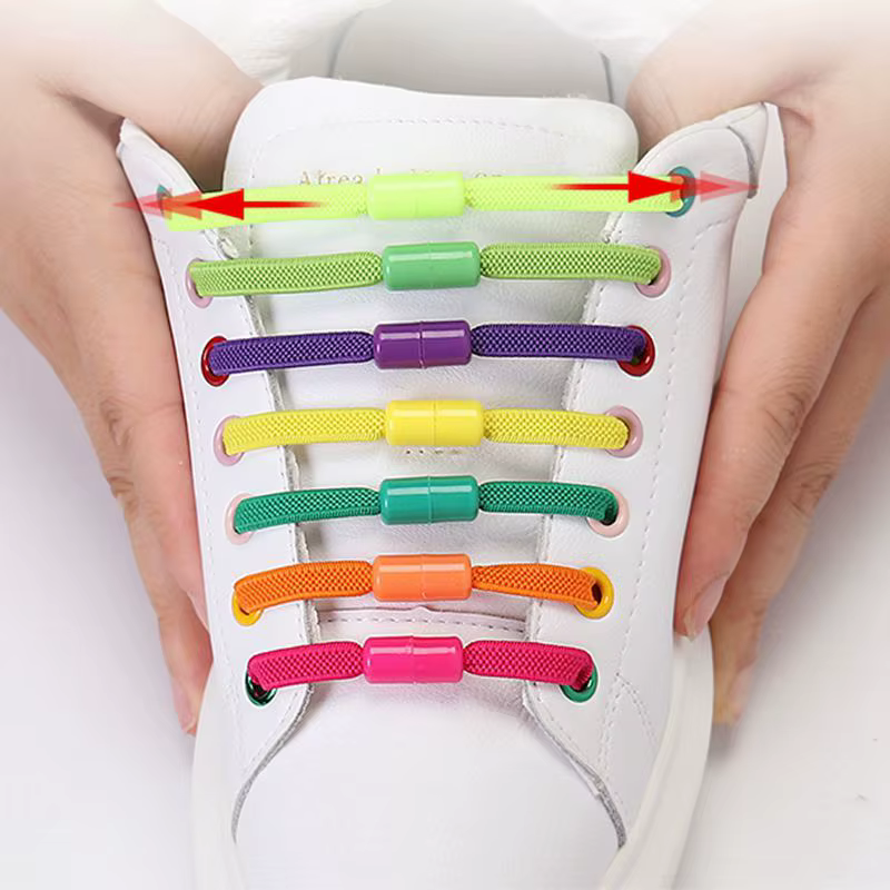 1 paire de lacets sans attaches chaussures plates lacets élastiques pour enfants et adultes baskets 