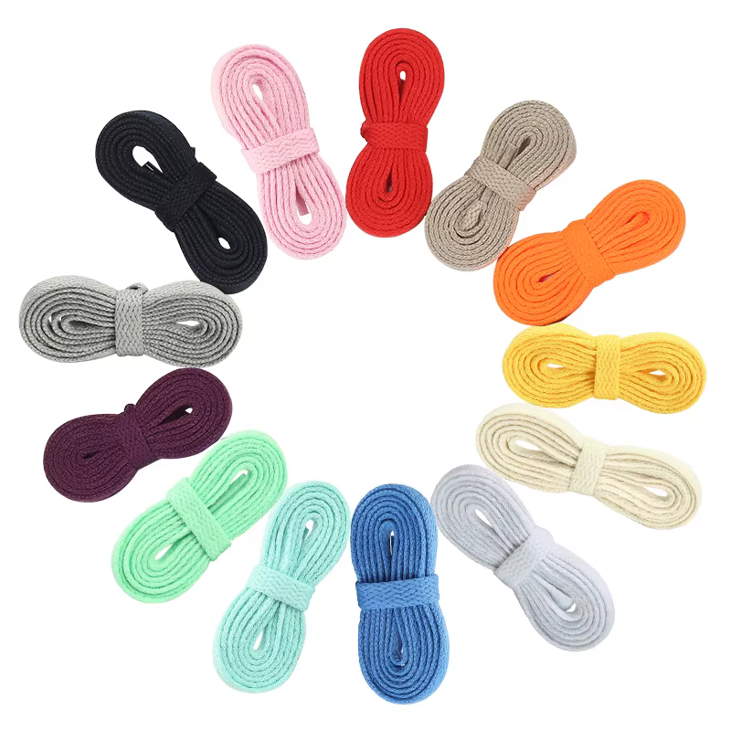 Lacets épais pour baskets, 60cm ~ 180cm, sans élasticité, plats, colorés, pour chaussures, classique