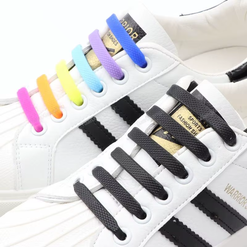 Lacets en Silicone pour chaussures, lacets élastiques pour chaussures, baskets en caoutchouc pour en