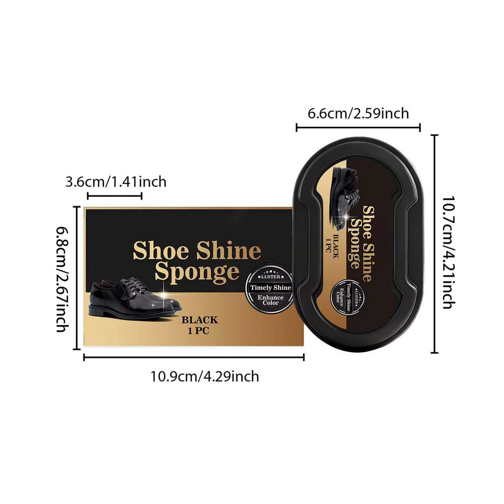 Éponge à cirer les chaussures, brosse à chaussures en cuir, brosse à polir, entretien des chaussures