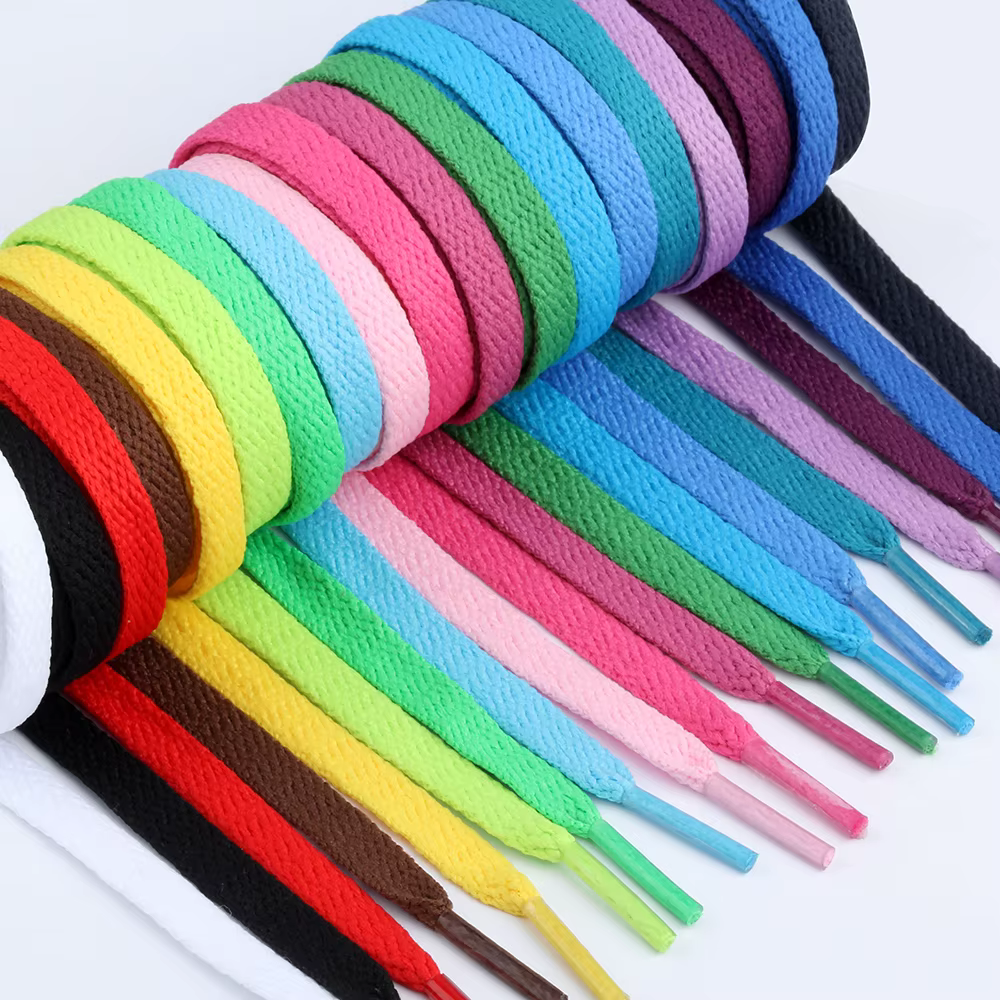 1 paire de lacets plats pour baskets 26 couleurs lacets de chaussures en tissu blanc noir lacets de 